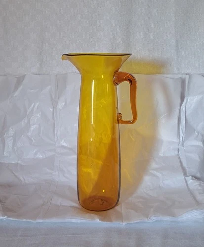 Blenko Wayne Husted Pitcher #586 Vintage Art Glass Beautiful Color HTF Rare MCM