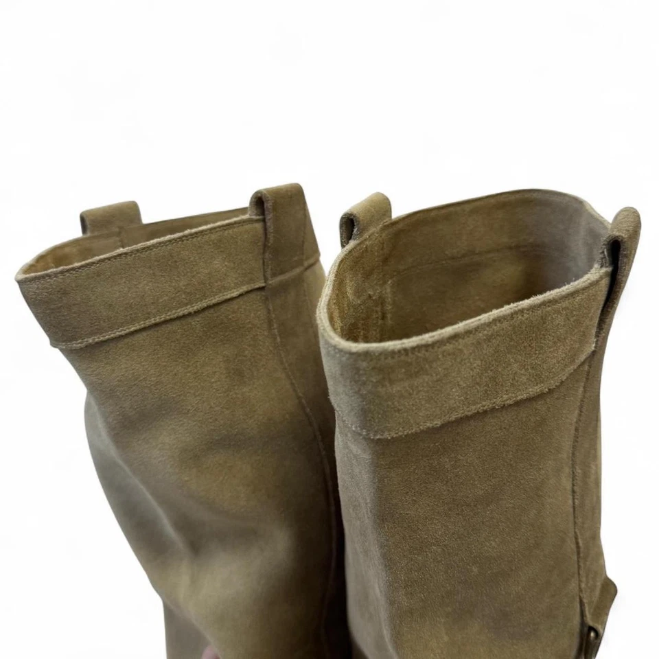 Fornarina Italian Slouchy Tan Taupe Suede Heeled Knee-High Boots (Size 40)  Gor - Image 4 of 4