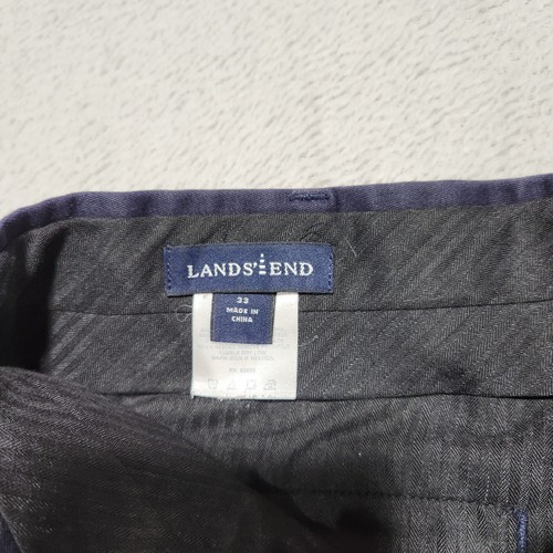 Lands End Pants Mens 33 Fits 32x30 Casual Blue Straight Leg - Picture 4 of 7