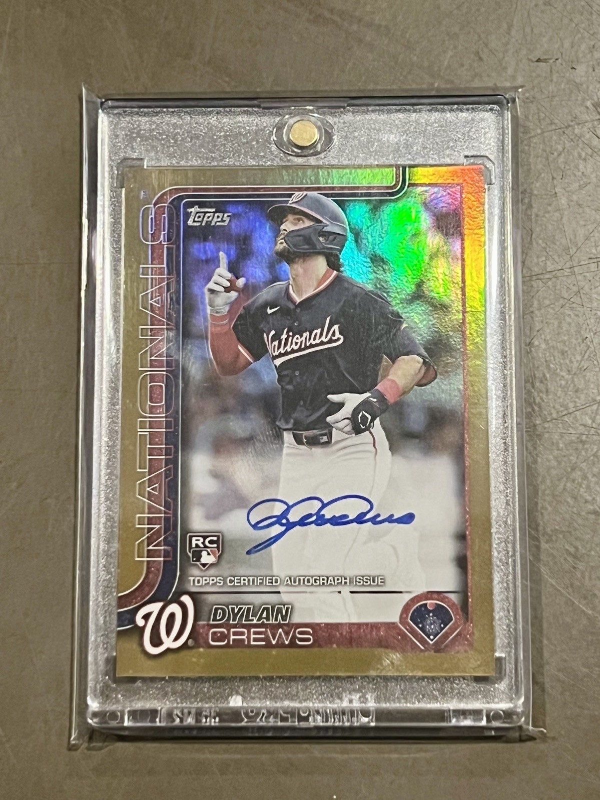 2025 Topps Series 1 Flagship Real One Gold Foil /50 Dylan Crews #74 Auto