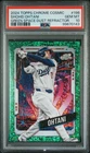 2024 Topps Chrome Cosmic 196 Shohei Ohtani Dodgers Green Space Dust /75 PSA 10