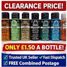 FolkArt Metallic Acrylic Paint 59ml ? CLEARANCE SALE ? ONLY �1.50 EACH!