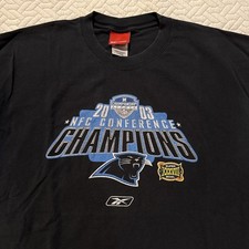 Vintage Y2K 2003 Carolina Panthers NFC Conf. Champions Reebok Shirt Large XL NFL