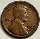 1921 Lincoln Wheat Cent Penny VG Details BN1209