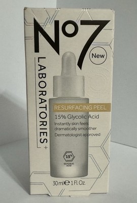 No7 Laboratories Resurfacing Peel 15% Glycolic Acid - 1 fl oz RARE SEALED
