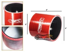 3" Silicone Hose/Intake/Turbo/Intercooler Pipe Straight Coupler RED For Buick