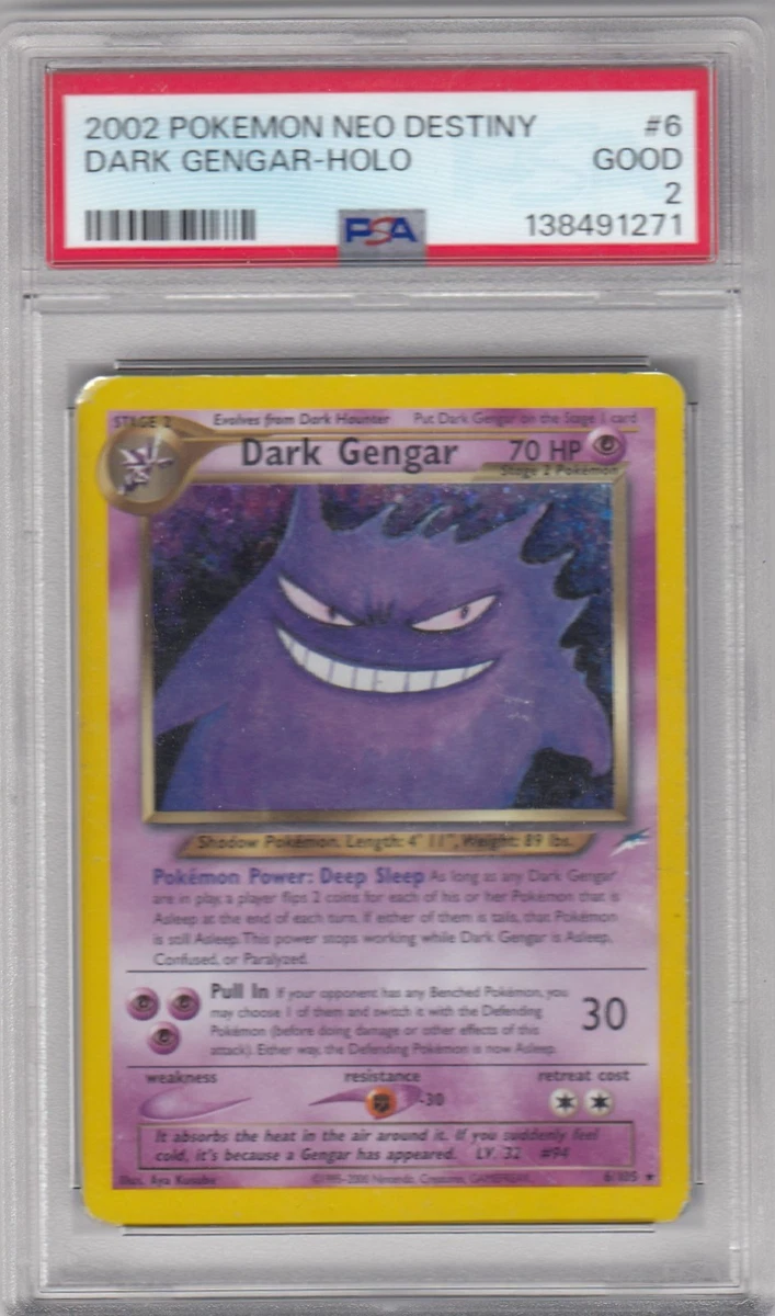 Darkness Gengar Pokémon TCG Neo Destiny Individual Collectible