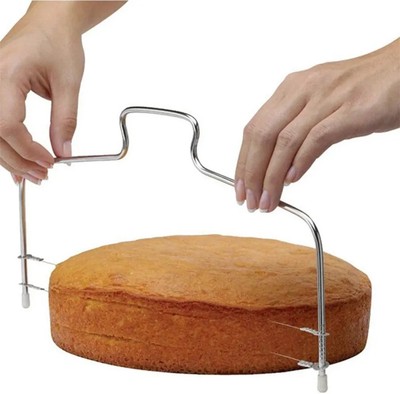 Double Wire Adjustable Cakes Cutter Stainless Steel Cupcakes Layer Slicer Baking