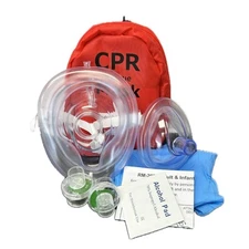 Adult Infant CPR Mask Kit with 2 Valves Emergency Rescue Equipment