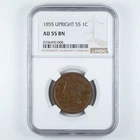 1855-P Large Cent — photo from another recent sale