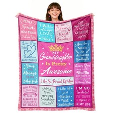 Granddaughter Gifts From Grandma Soft Throw Blanket Bed Room Decor 60x50 Inch