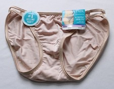 Vanity Fair Women's Illumination Stretch String Bikini DH3 Beige Medium NWT