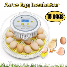 🔥18 Eggs Incubator, Chicken Egg Incubator w/ Humidity Display Automatic Turning
