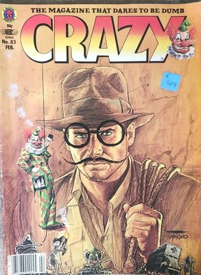 Crazy Magazine #83 Feb 1982 Indiana Jones Raiders Lost Ark Parody Marvel Comics