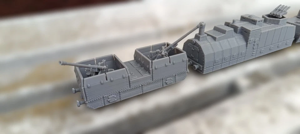 Panzerzug Type OB-3 USSR Soviet Armored Train WW2 Bausatz 3D Druck 1:120-1:72 - Bild 4 von 4