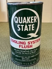 Original NOS Vintage QUAKER STATE COOLING SYSTEM FLUSH 11 oz Metal CAN OLD FULL