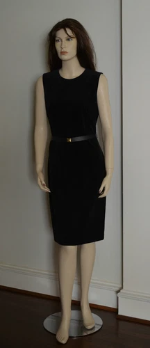 ABITO GUCCI DONNA NUOVO CON ETICHETTE $1300 VELLUTO CON CINTURA IN PELLE TAGLIA US 4 EU 40 ITALIA