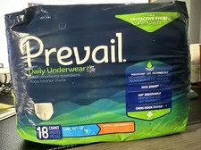 PREVAIL DAILY UNDERWEAR 1 Pkg. - 18 COUNT  FREE SHIPPING  
