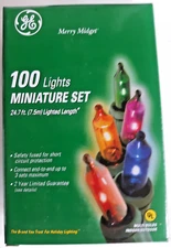 GE Merry Midget 100 color miniature light set 24.7' lighted length in/outdoor
