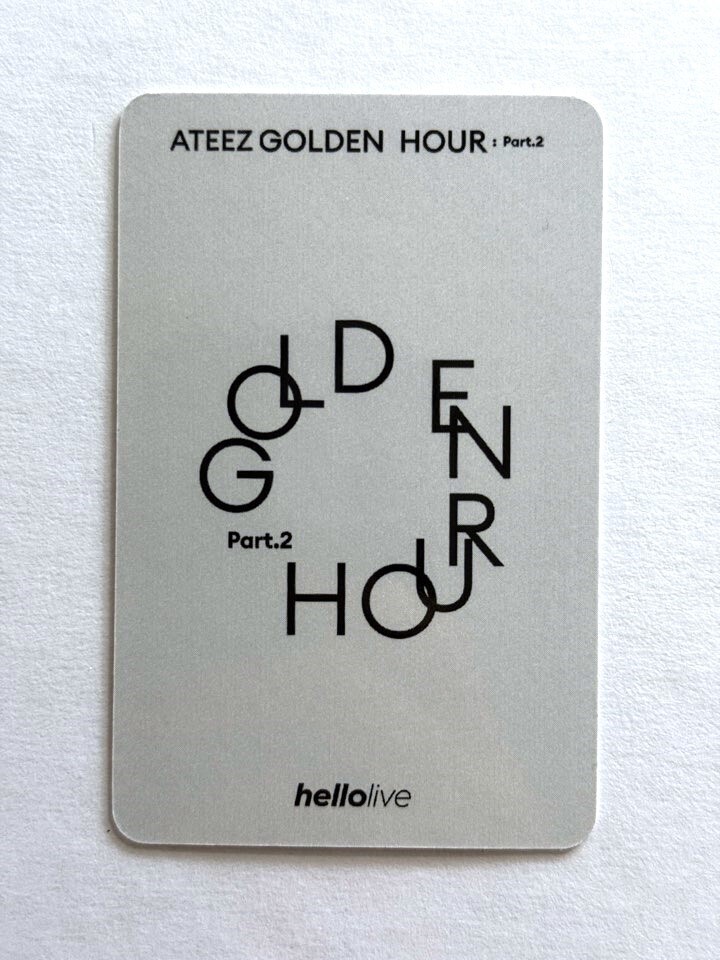 Ateez Golden Hour Part.2 HelloLive Makestar POB Official Photocard