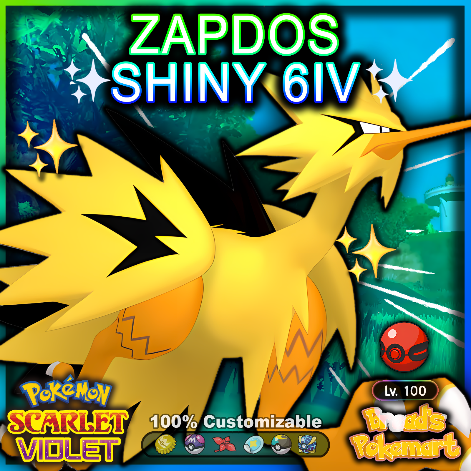 Galarian Zapdos • Competitive • 6IVs • Level 100 • Online Battle