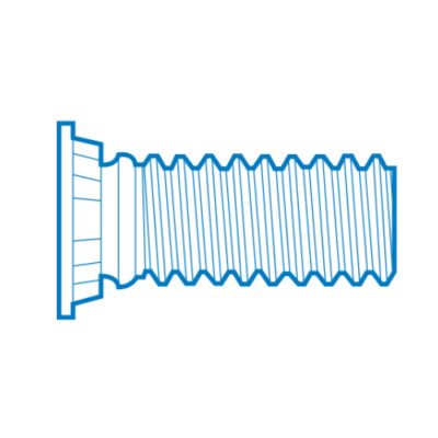 SELF CLINCHING STUD M3 X 24 STEEL ZINC PLATED PSM PFHM324MM@ X100