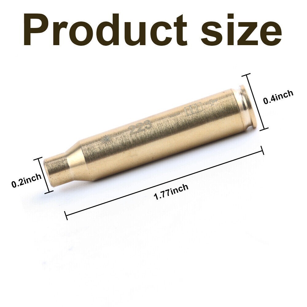 Hunting Bore Sighter Sight 223 rem 5.56 Cartridge Red Laser Boresighter