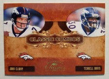 John Elway  Terrell Davis 2007 Donruss Classics Combos Gold /100 Broncos #12 A1