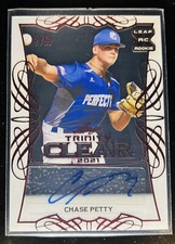 Chase Petty 2021 Leaf Trinity Clear Auto Autograph Red Parallel /50 Twins Reds
