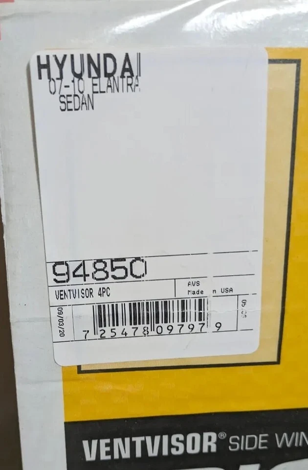 Auto Ventshade 94850 AVS Ventvisor Deflector 4 pc Fits 07-10 Hyundai Elantra NEW - Image 2 of 4