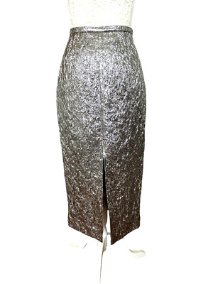 Rochas silver evening party designer  skirt medium UK 12 EUR 38 IT 44