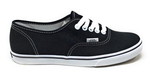 vans authentic lo pro black white