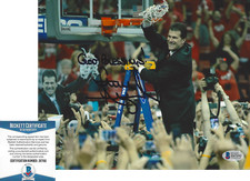 COACH STEVE ALFORD SIGNED 8x10 PHOTO NCAA INDIANA UNIVERSITY BECKETT COA BAS