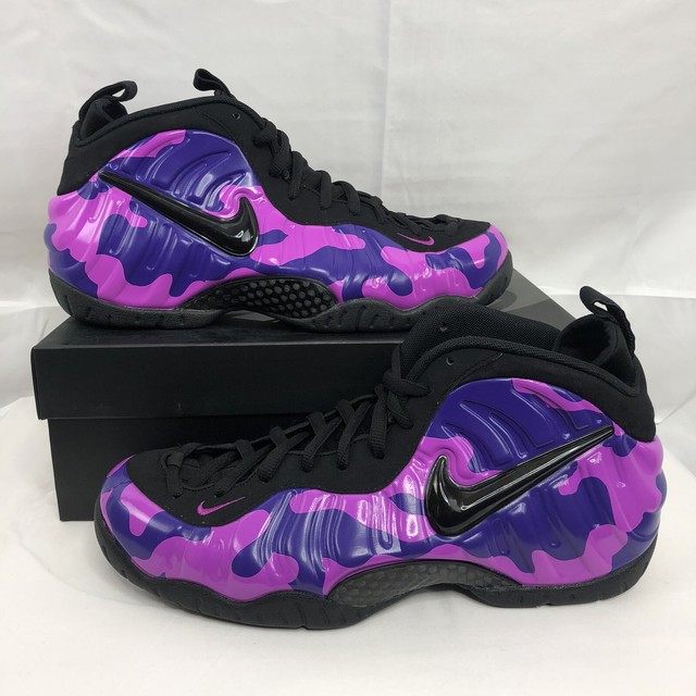 nike air foamposite purple camo