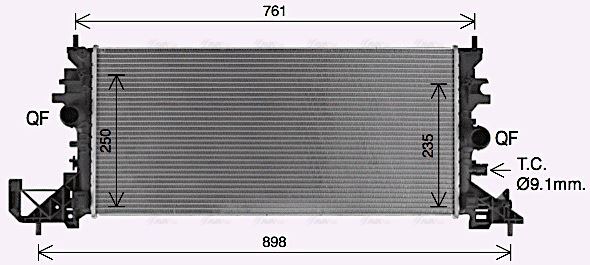 OL2703 AVA Radiator FIT VAUXHALL ASTRA (2016) 1.6 CDTI