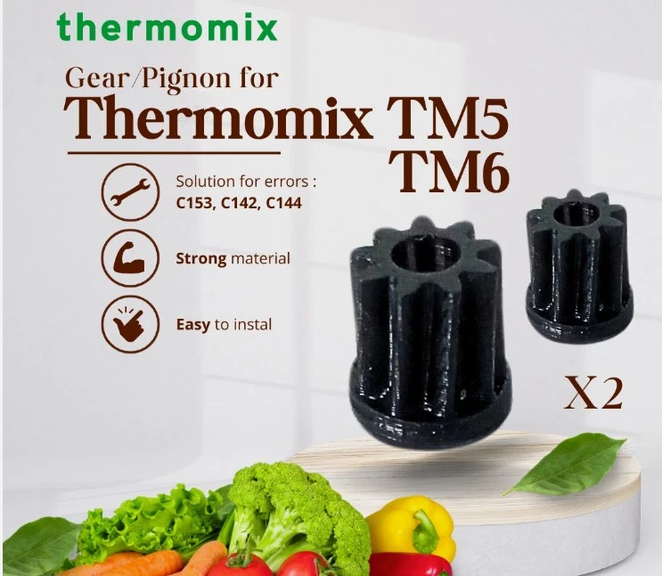 2X Ritzel Zahnrad für Vorwerk Thermomix TM5 TM6 Antrieb Verriegelung C153 C142
