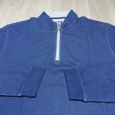 Johnnie-O Men's XL Golf Sully 1/4 Zip Pullover Sweater Midnight Blue Long Sleeve