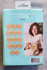 Pearhead Baby Wooden Monthly Milestone Photo Cards, Boy OR Girl, New