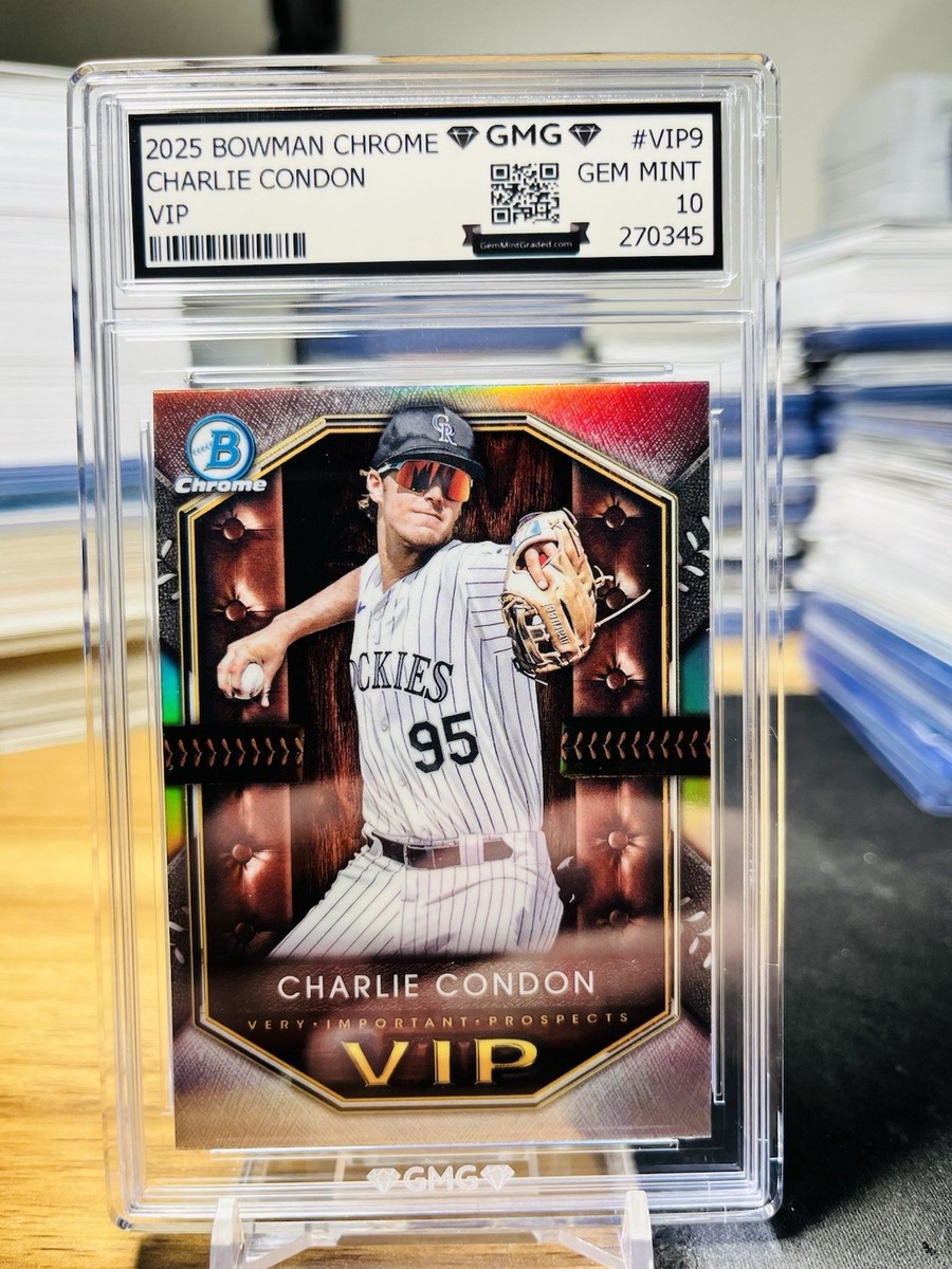 2025 Bowman Chrome Charlie Condon Rookie VIP GMG Graded 10 Gem