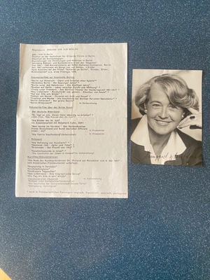 Foto & Schriftstück IRMGARD VON ZUR MÜHLEN - Bild 1 von 4