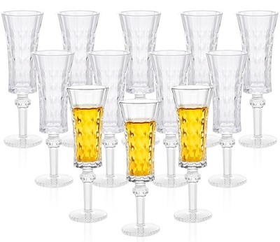 Cordial Glasses with Stem, 1.5oz/45ml, Sherry Glasses Set of 12, Limoncello G...