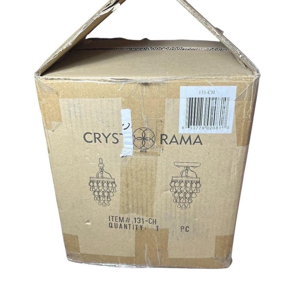 Mini araña Crystorama Lighting One Light 131-CH Calypso Chrome Foto 2 de 4