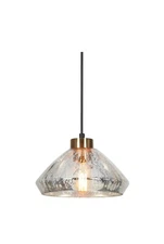 LNC Modern 1-Light Classic Pendant Black and Plated Brass 9.8" A04989P
