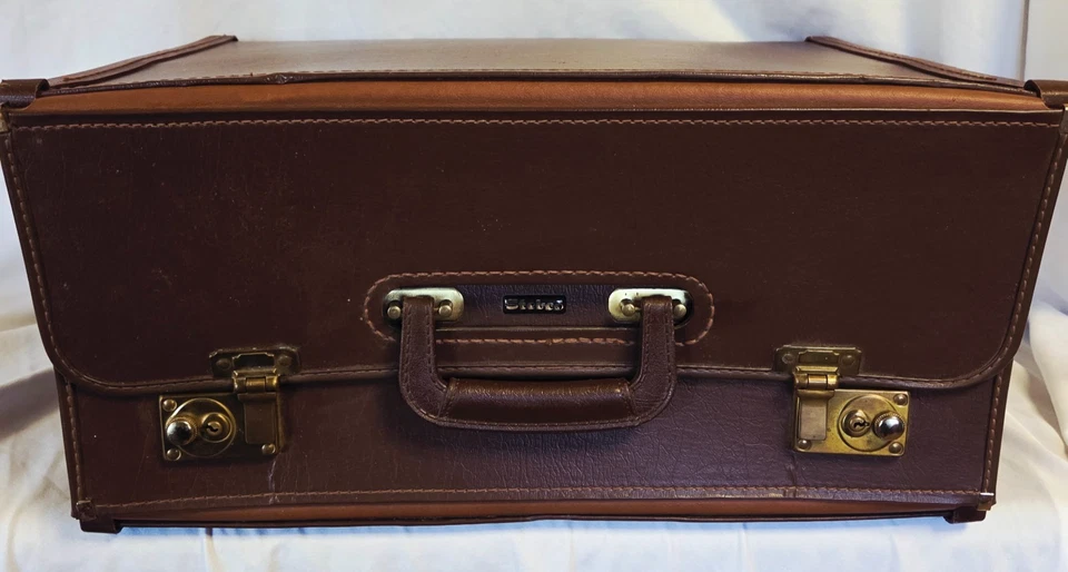 Vintage 1950 Stebco Marrom Vinil Capa Dura Pasta Crest Lock Co EUA - Imagem 3 de 4