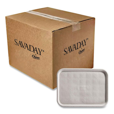 Eco-Friendly Molded Fiber Flat Food Tray - HUH20803CT by Savaday