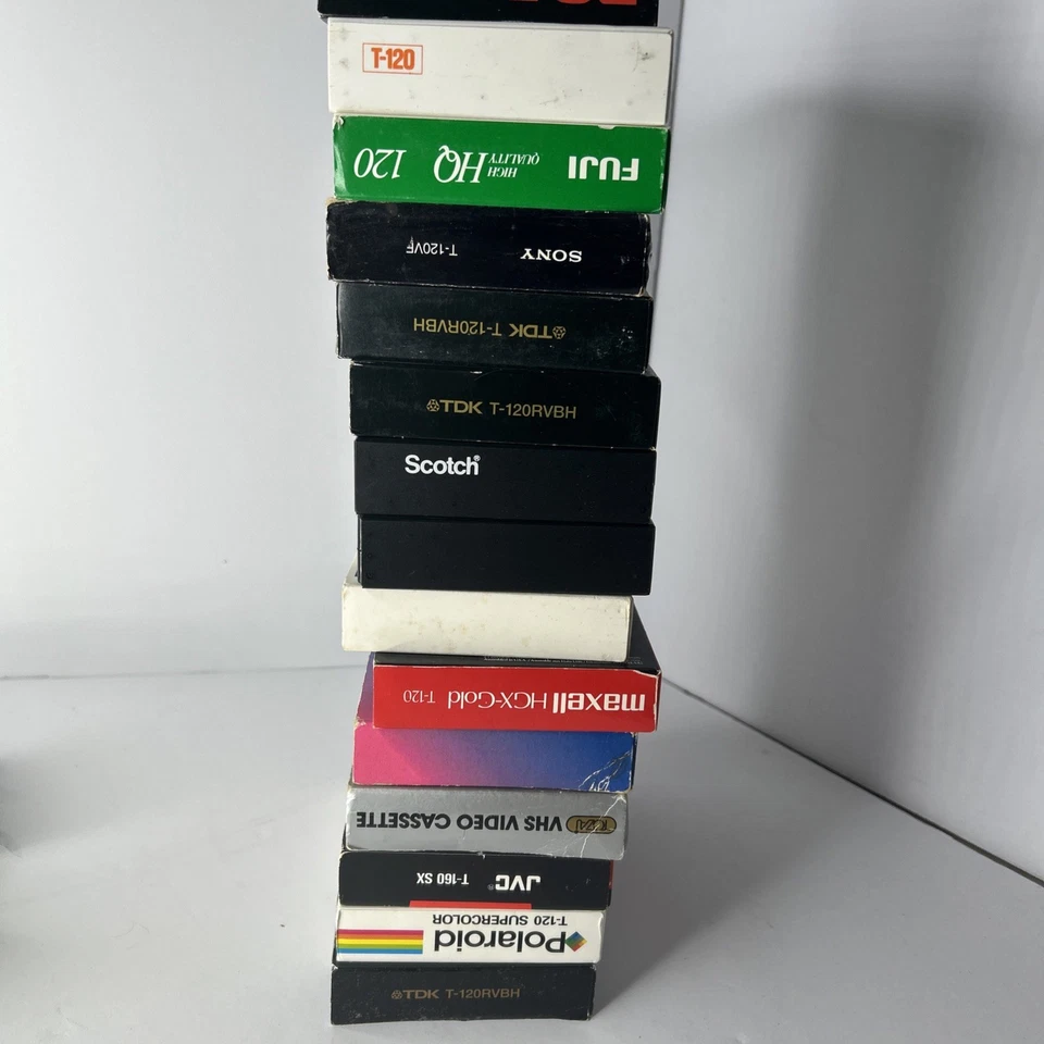 LOT OF 15 VHS TAPES LOT VTG HOME RECORED TAPES RARE AND OBSCURE HORROR - Image 2 of 4