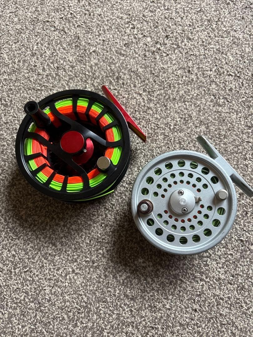 Two fly reels