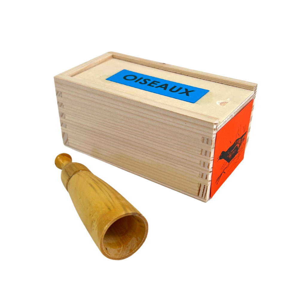 Appeau poule d'eau haut de gamme en coffret bois de hêtre pour chasseur passionné