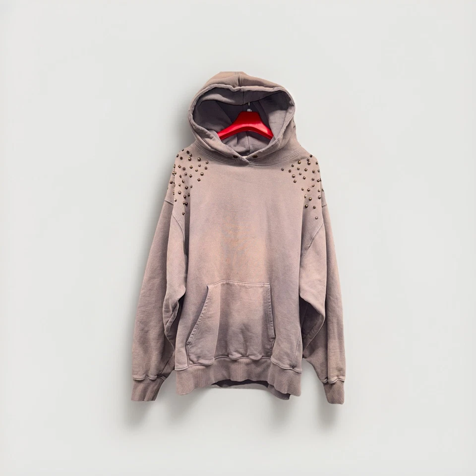 We The Free by Free People Lonely Heart Sudadera con Capucha Tachonada Grande Boho Moto Foto 3 de 4