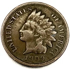 1909 Indian Head Cent F Fine Condition Coin - ST774